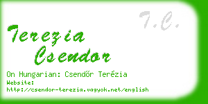 terezia csendor business card